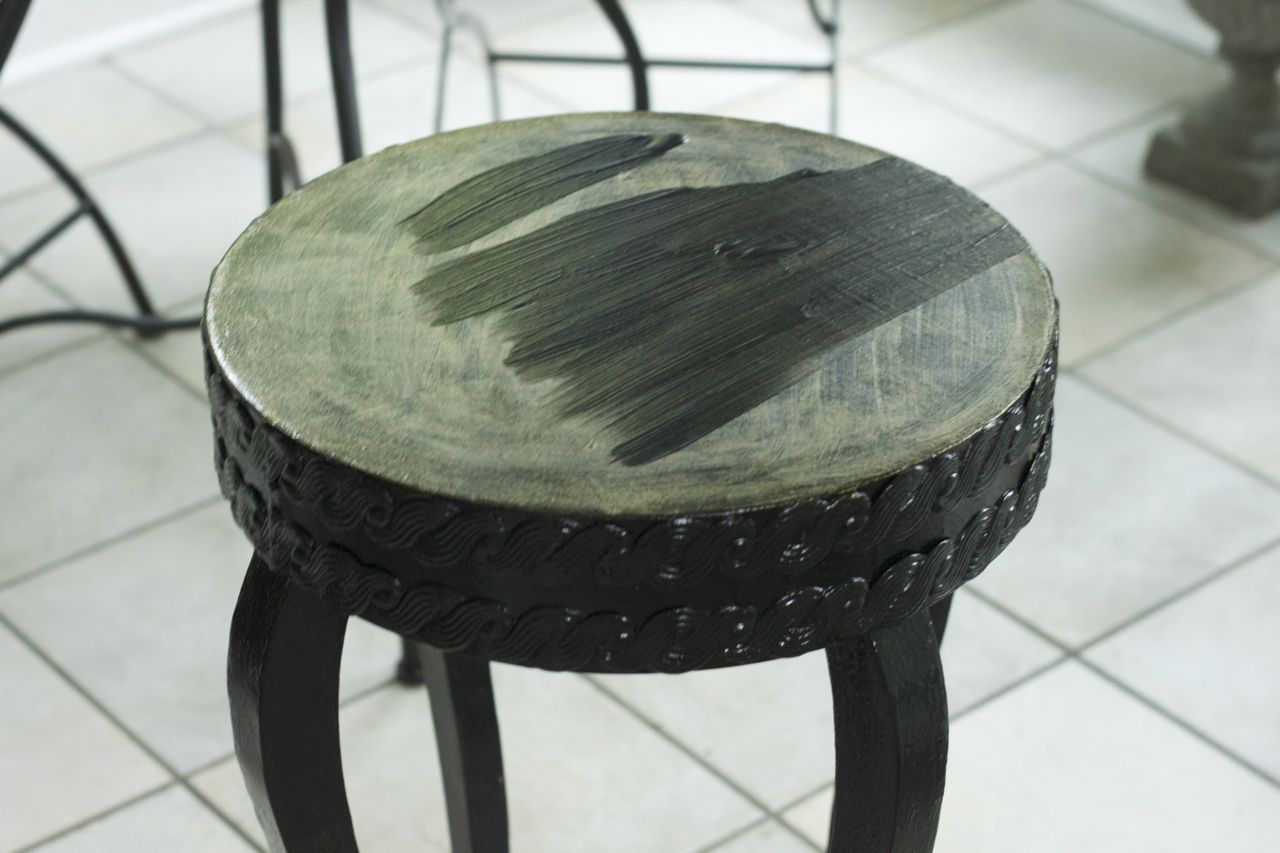 black glitter table step 2