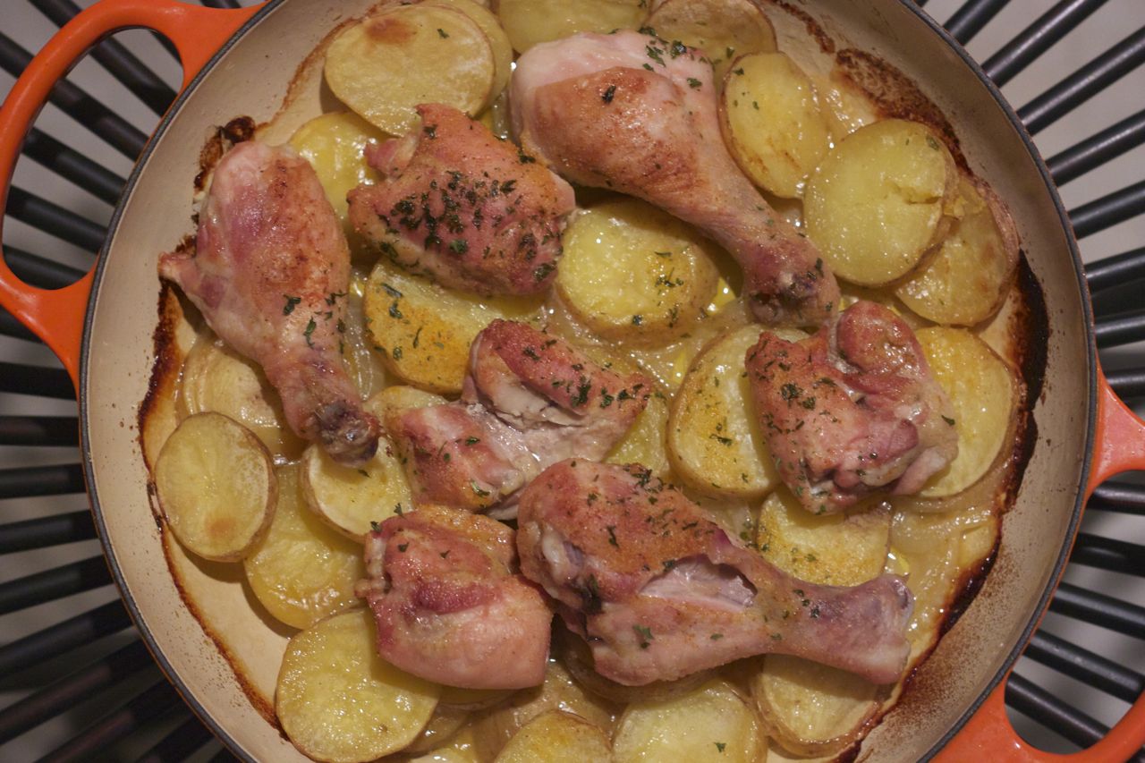 skillet chicken and potatoes