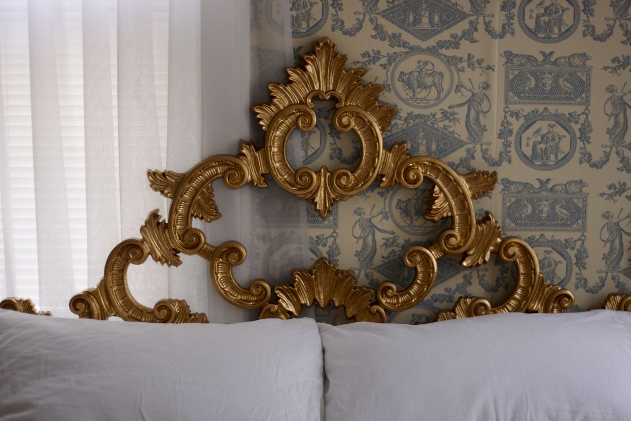gold headboard