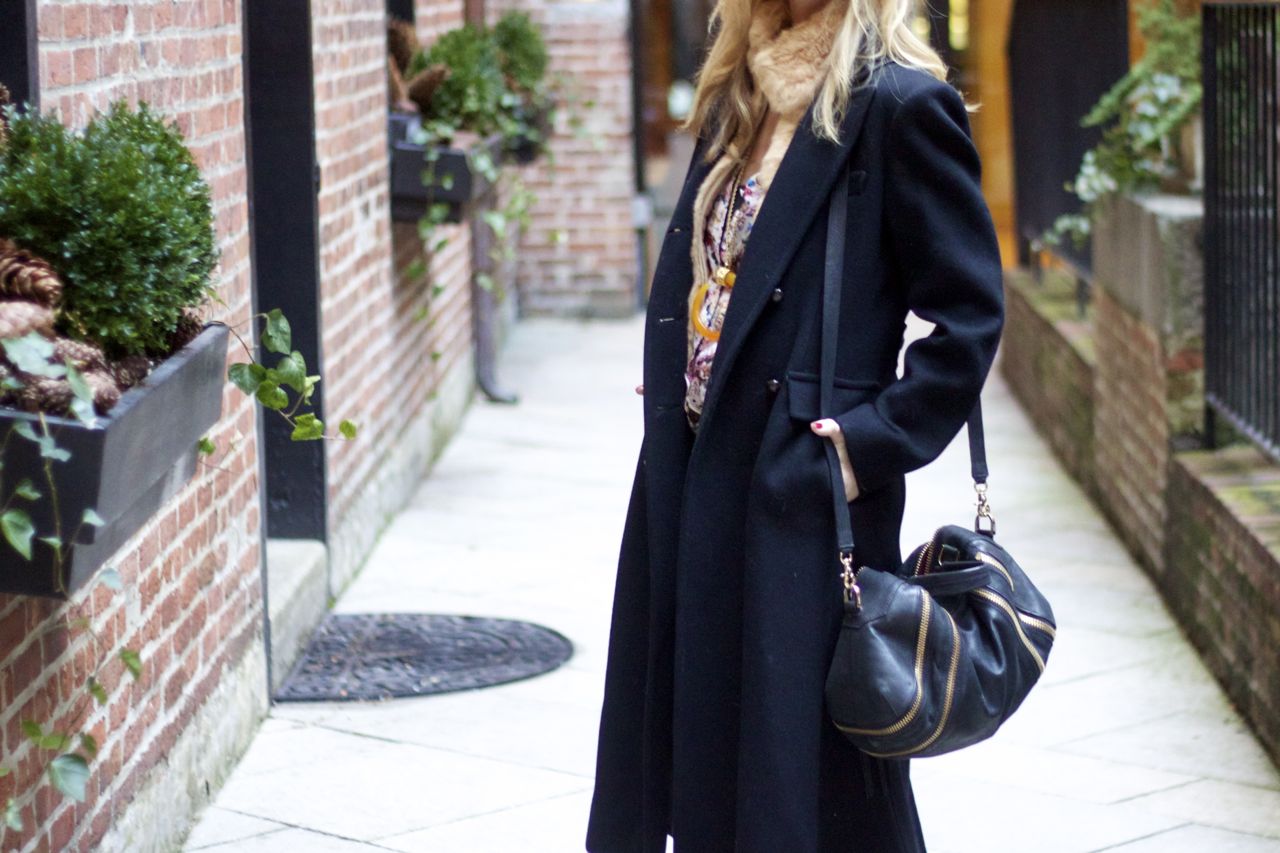 black vintage coat