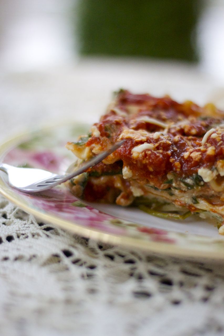 homemade spinach lasagna