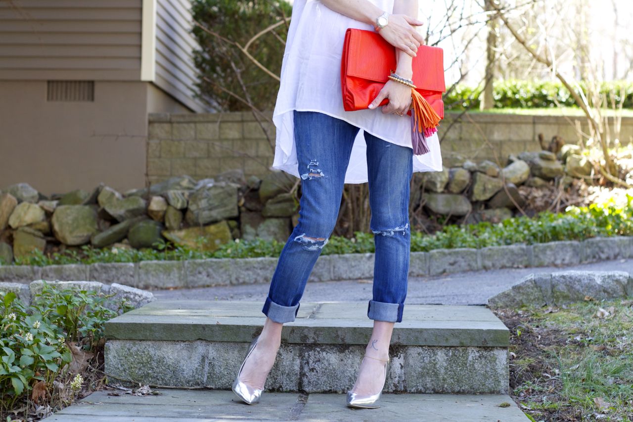 distressed jeans