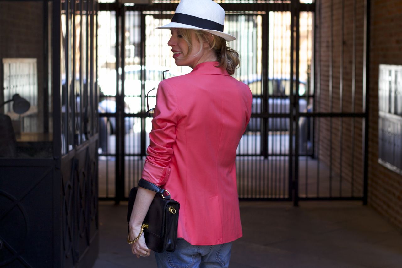 pink blazer