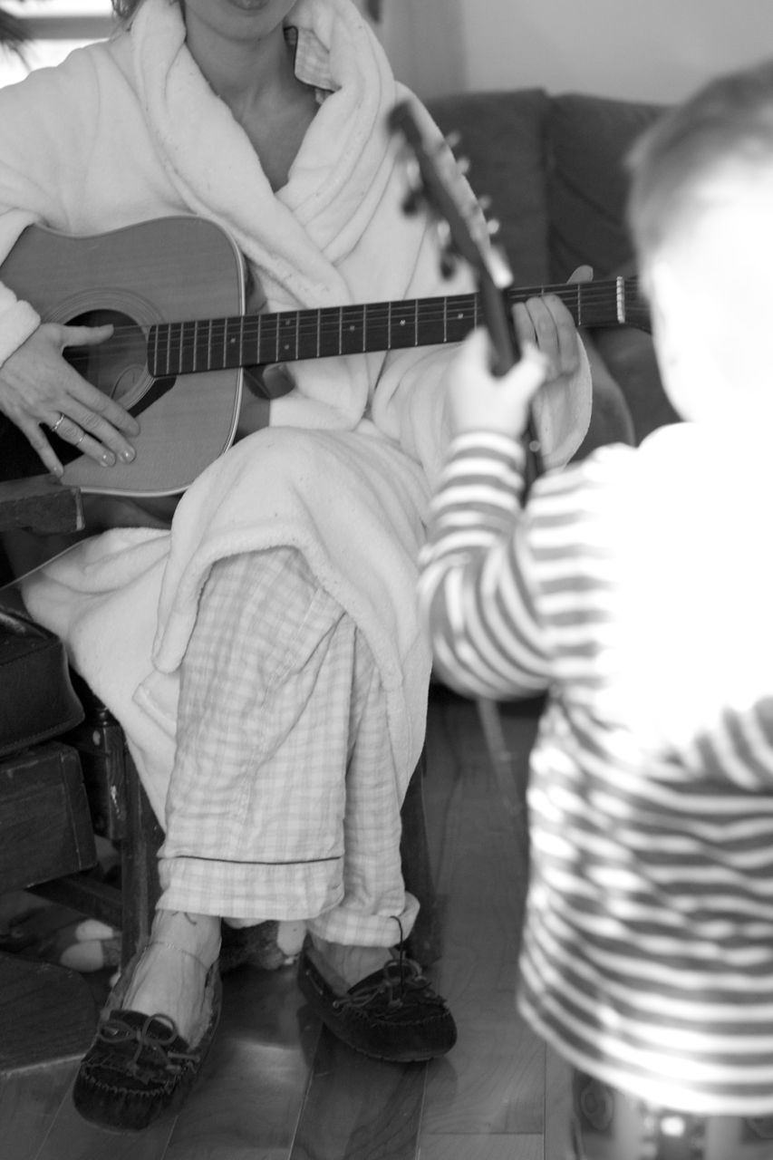 playing guitar
