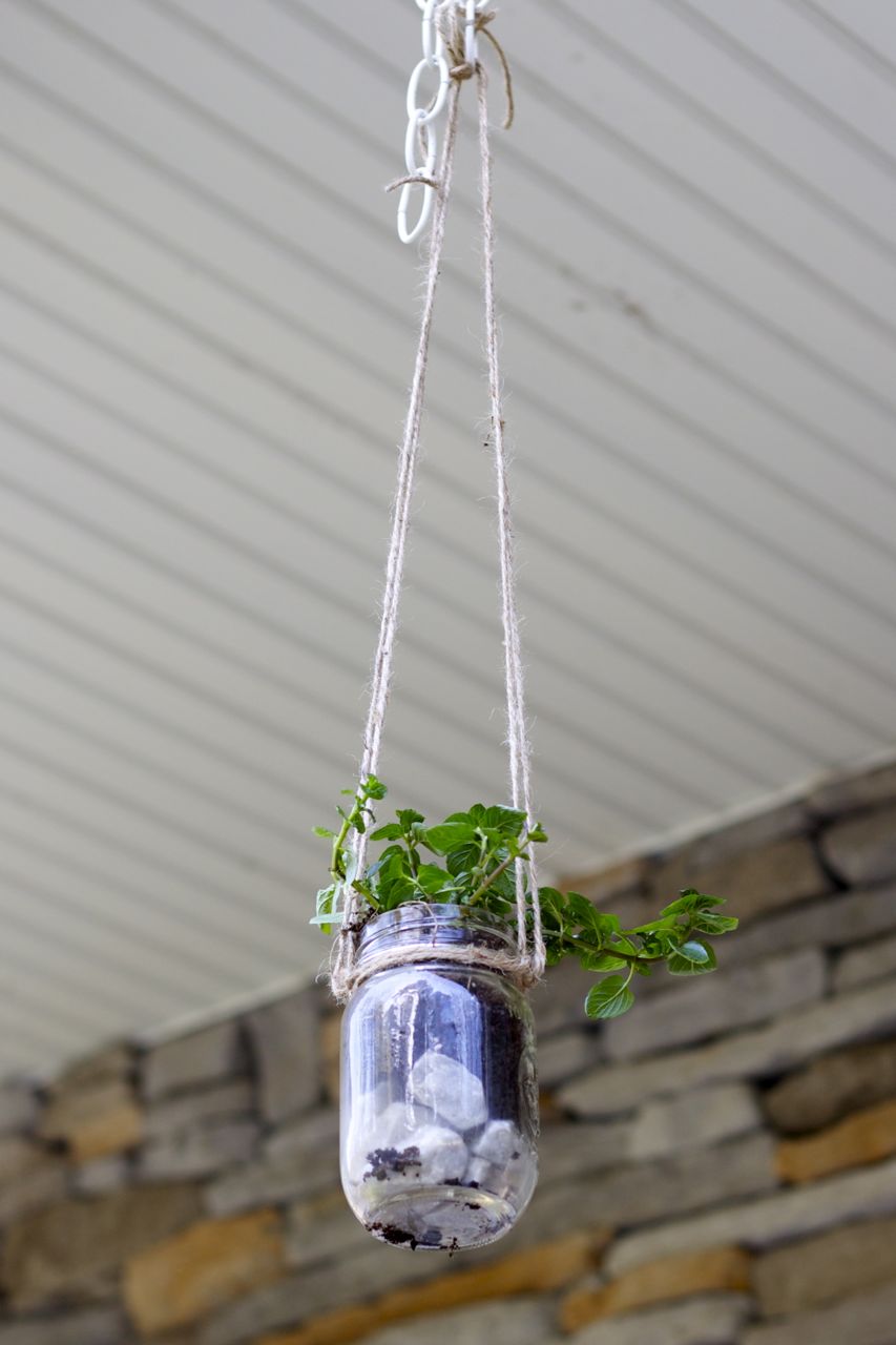 mason jar herb garden