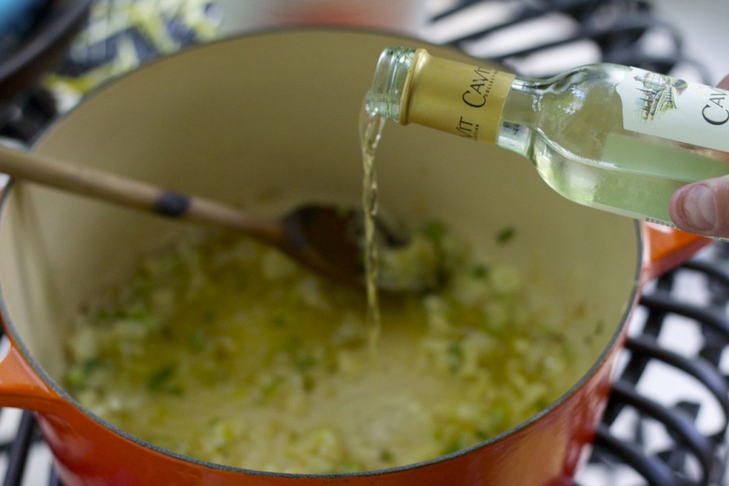 add white wine