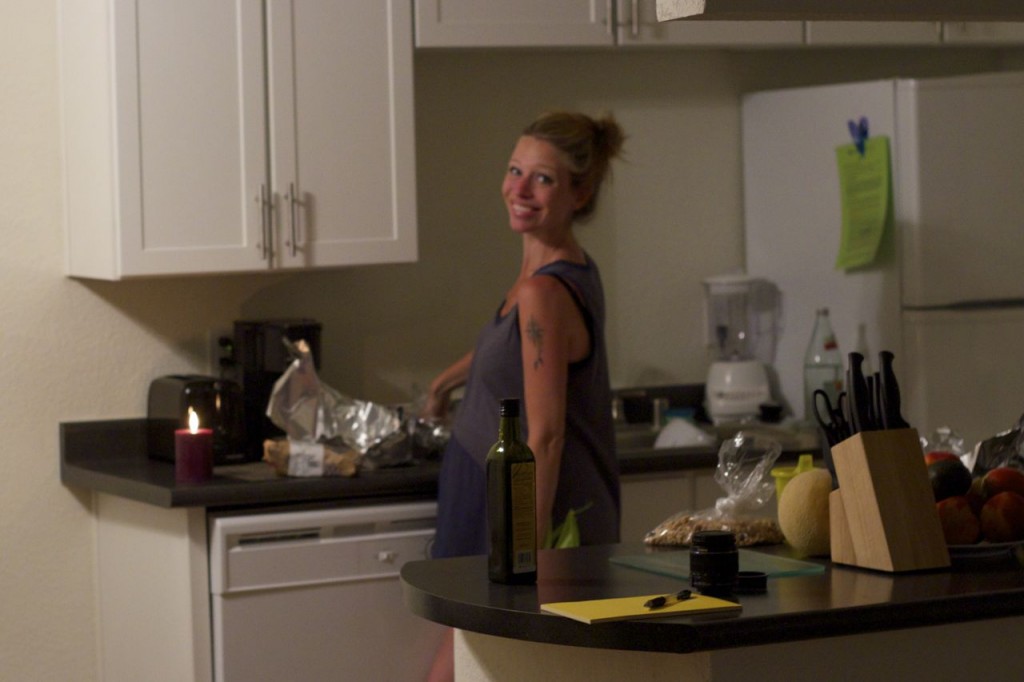 cooking dinner