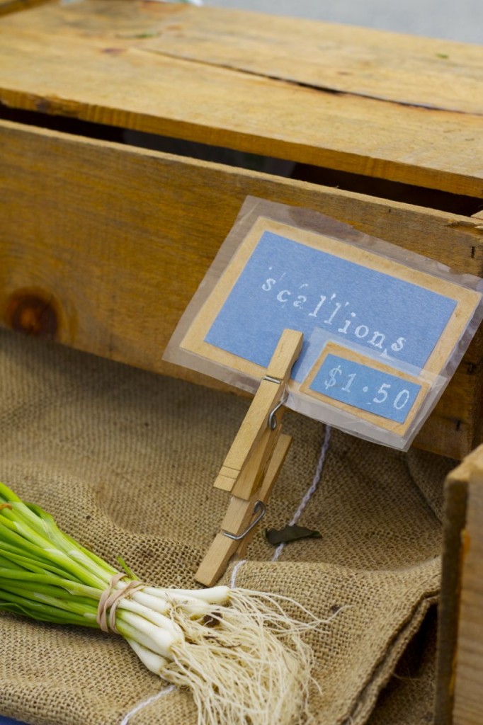 farmers market scallions