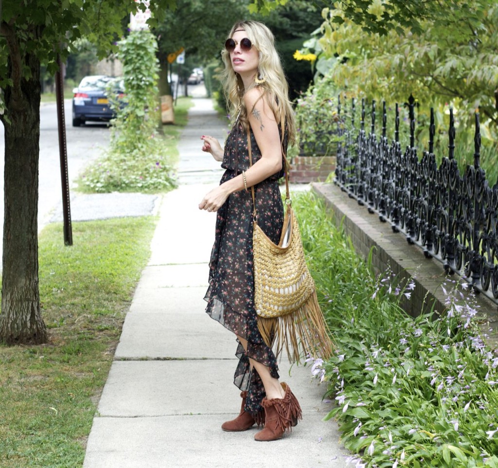 fall floral dress
