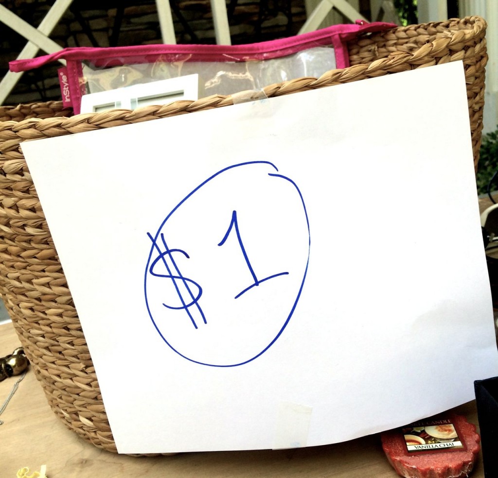 yard sale dollar box