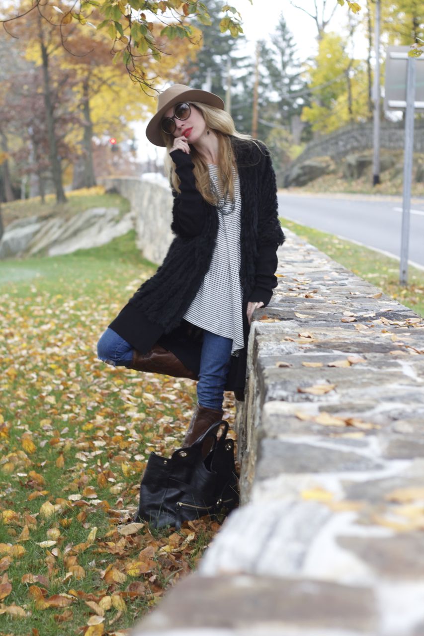 black fur sweater