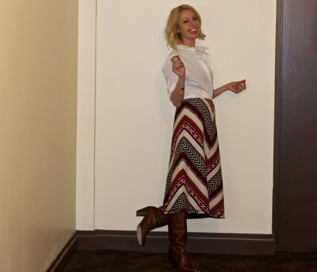 midi tapestry skirt