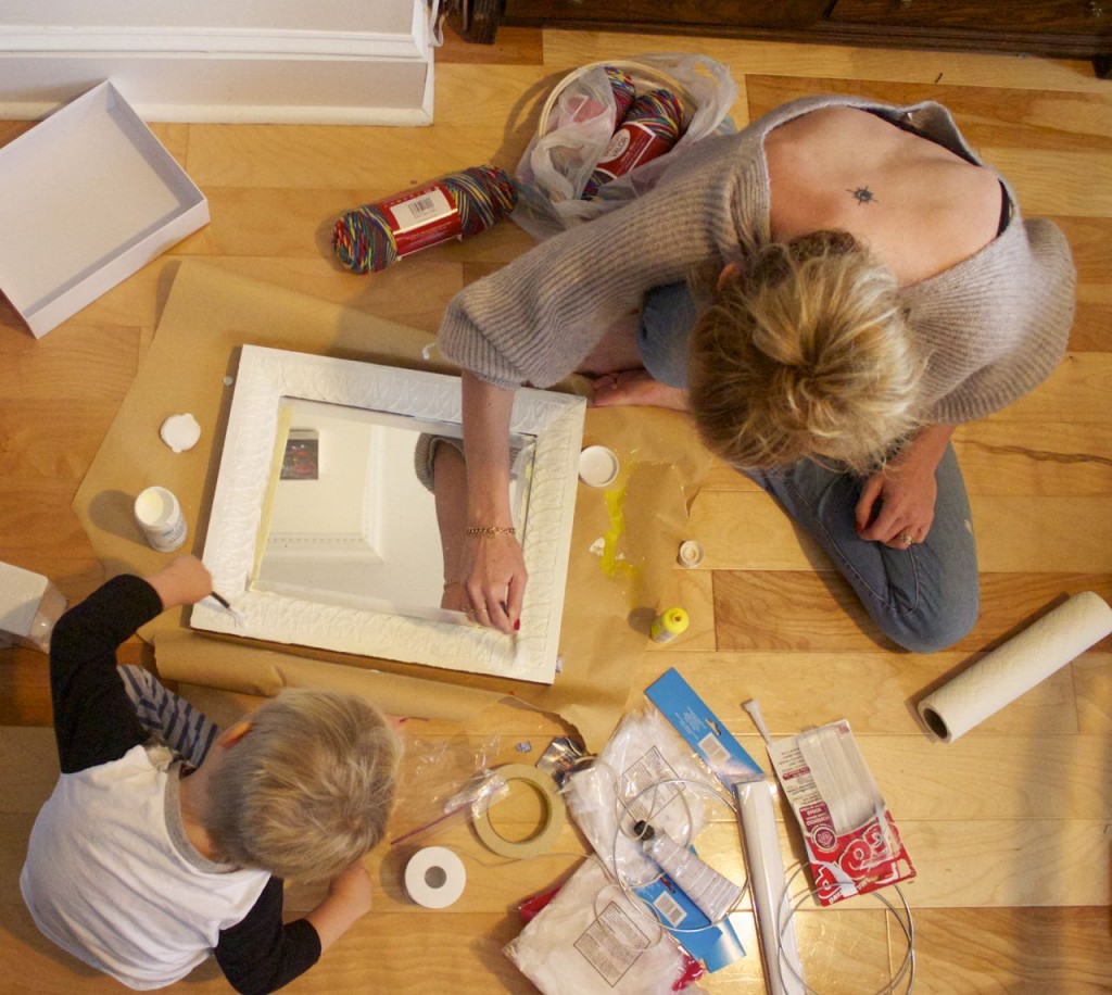 painting mirror white