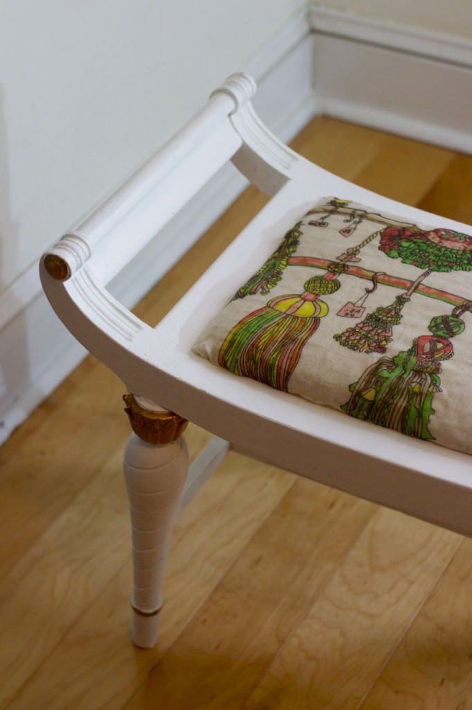 vintage scarf seat cover