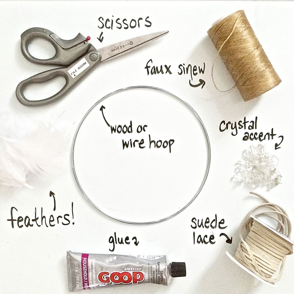 what you need to make a dreamcatcher