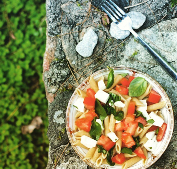 caprese pasta lemon olive oil