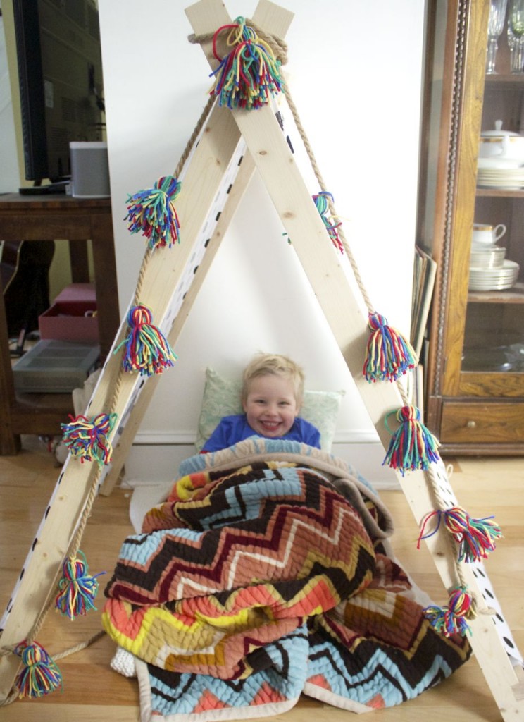 camp in living room