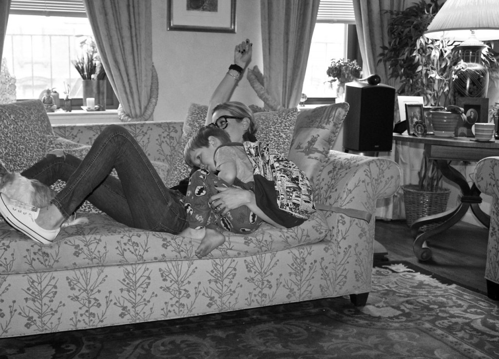 on the couch