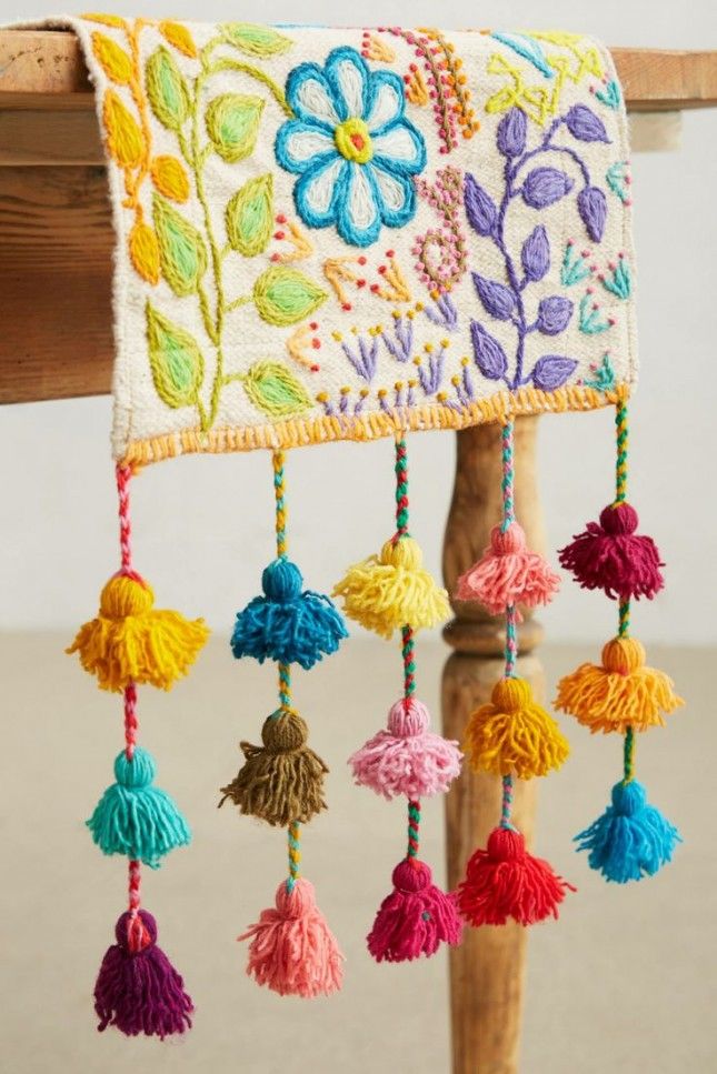 tassel table runner diy