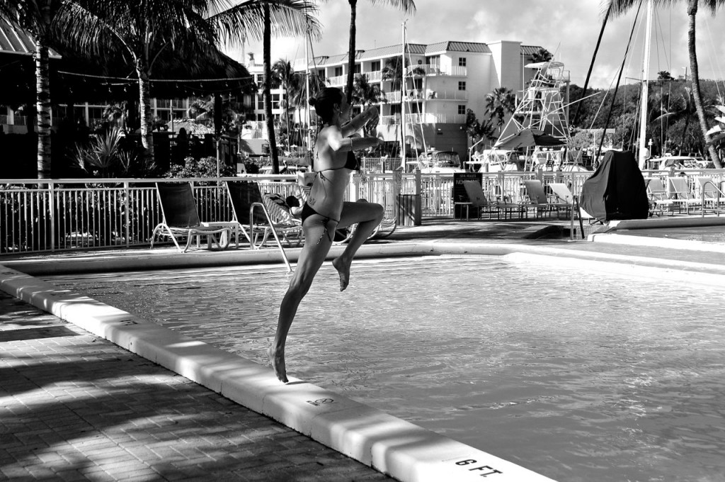 jump into pool