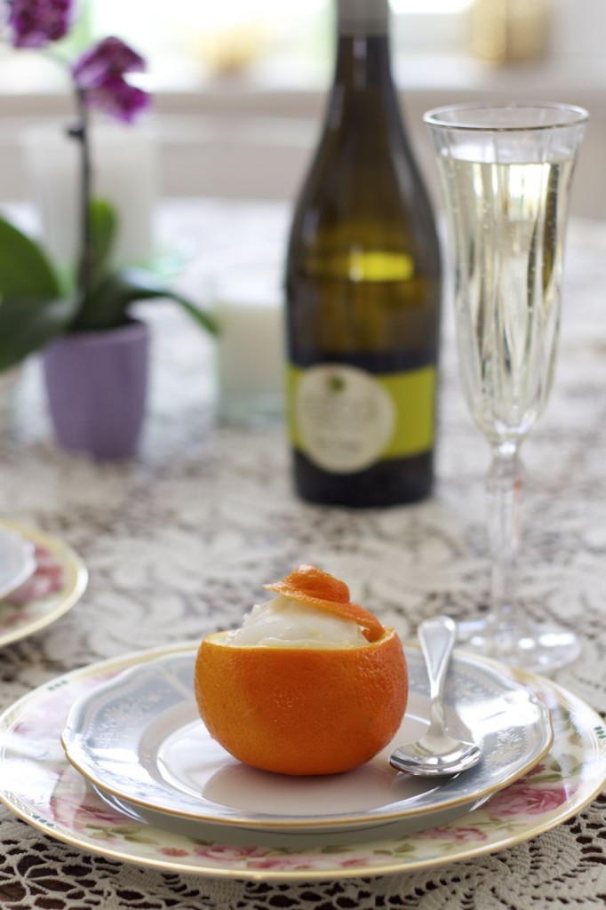 homemade sorbet cup