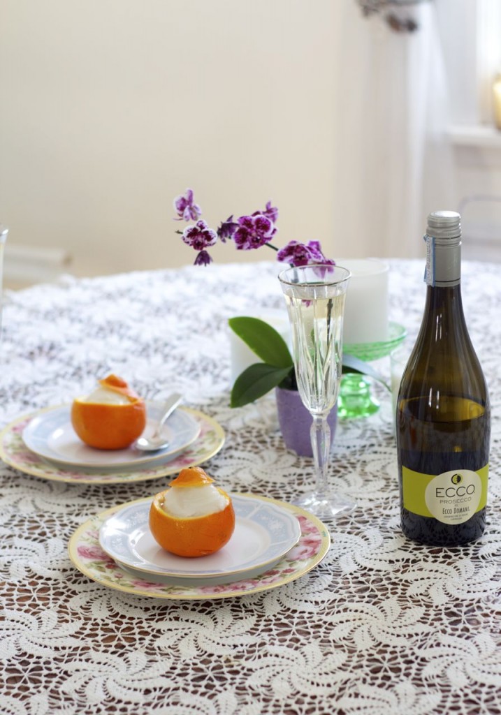 orange sorbet cups