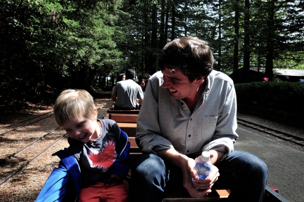 riding steam train
