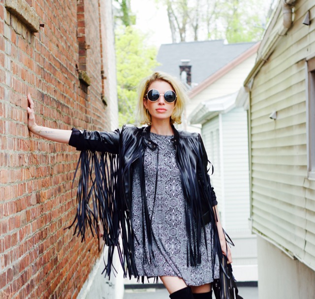 leather jacket fringed