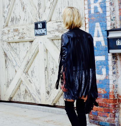black fringe leather jacket