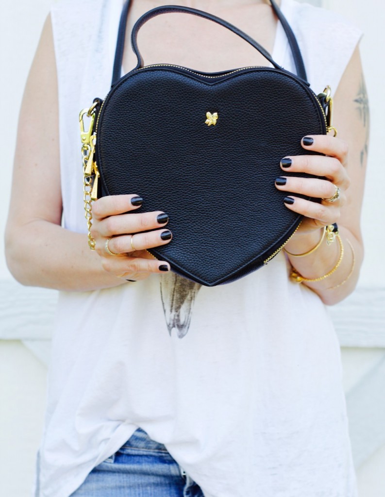 ora delphine heart bag purse