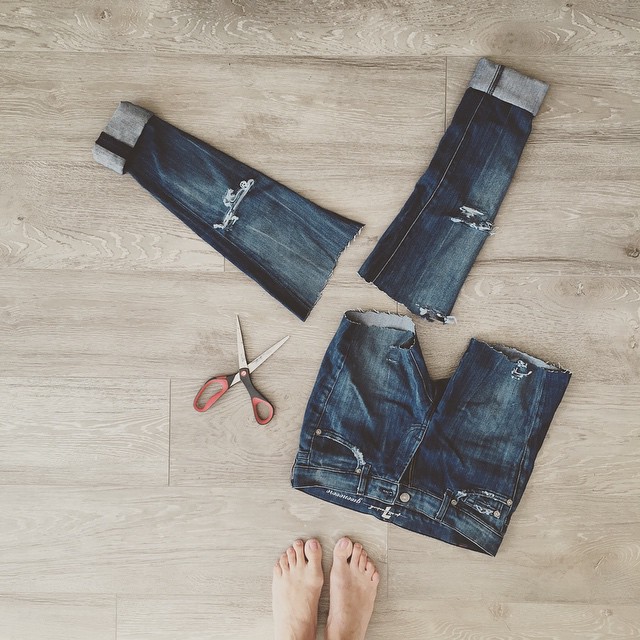 make your own denim cutoffs