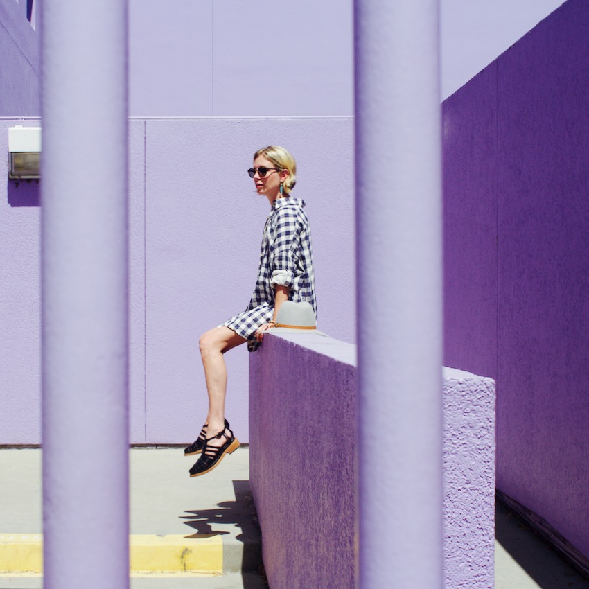 plaid shirtdress