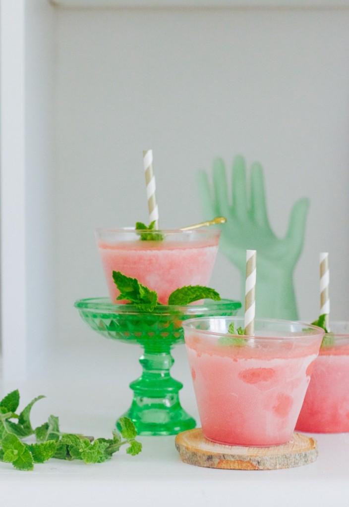 watermelon mint tequila granita