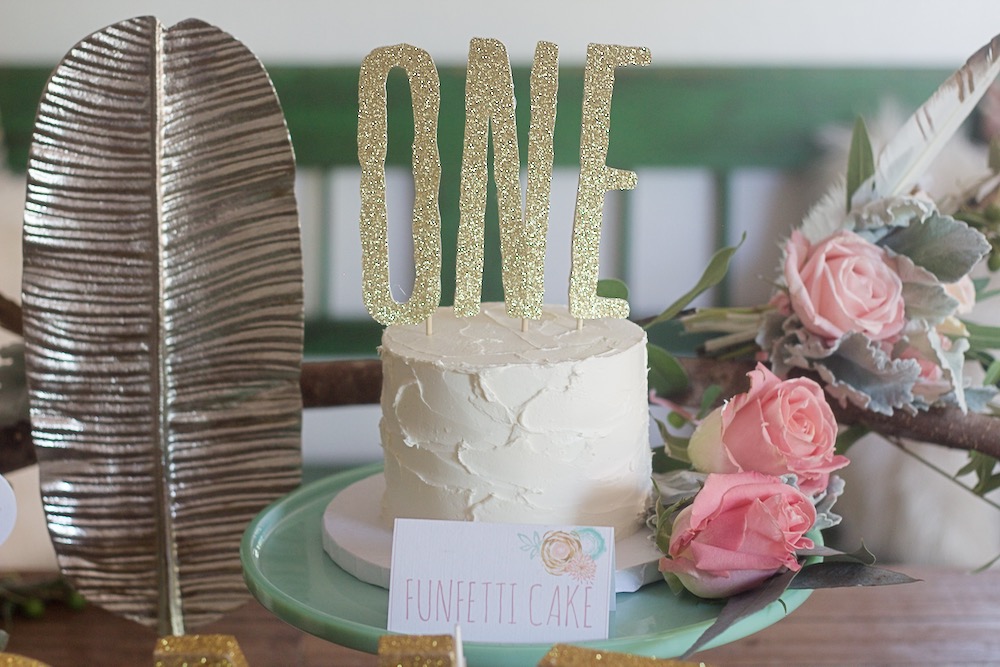 baby birthday funfetti cake