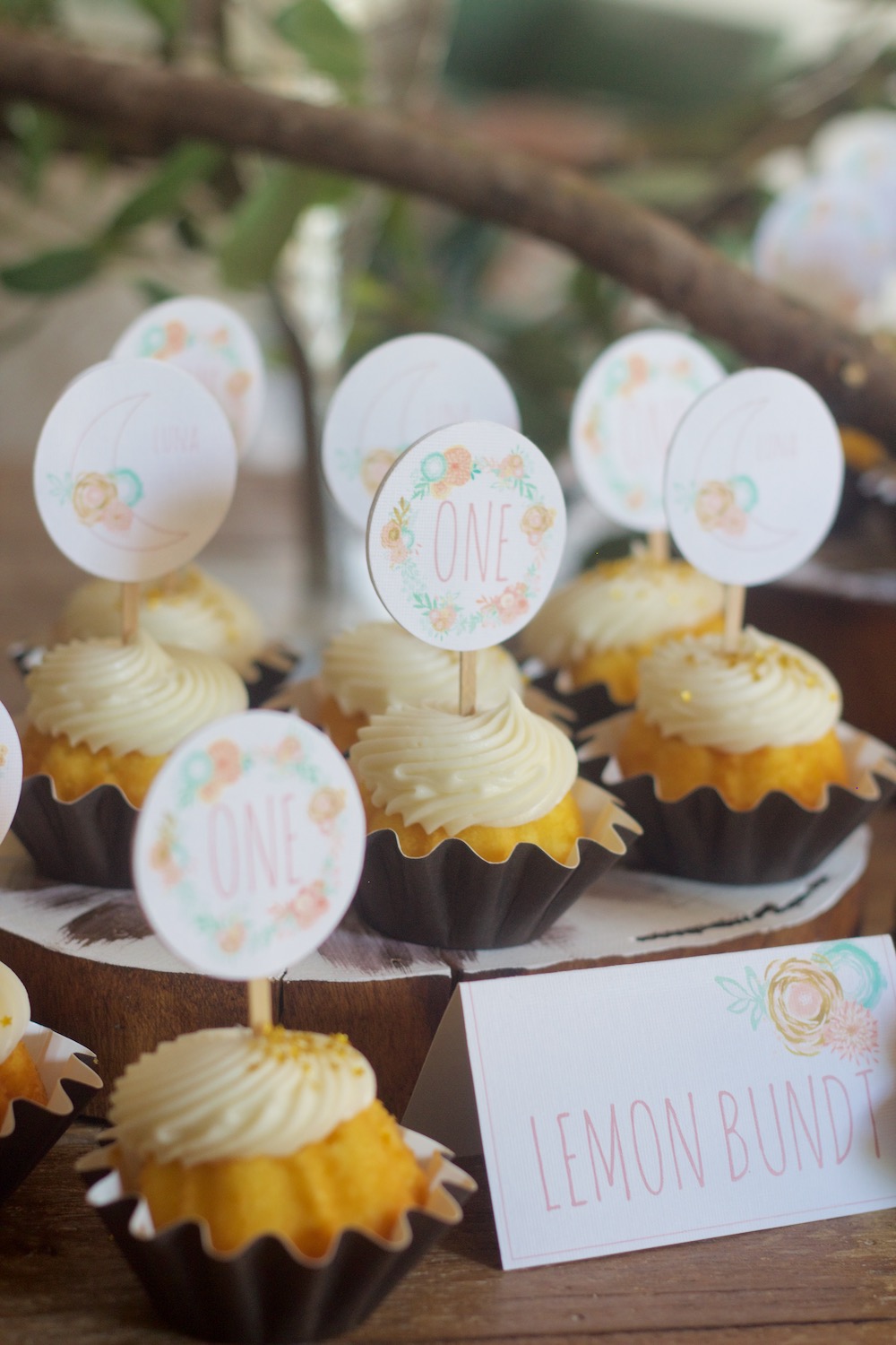 first birthday party cupcakes