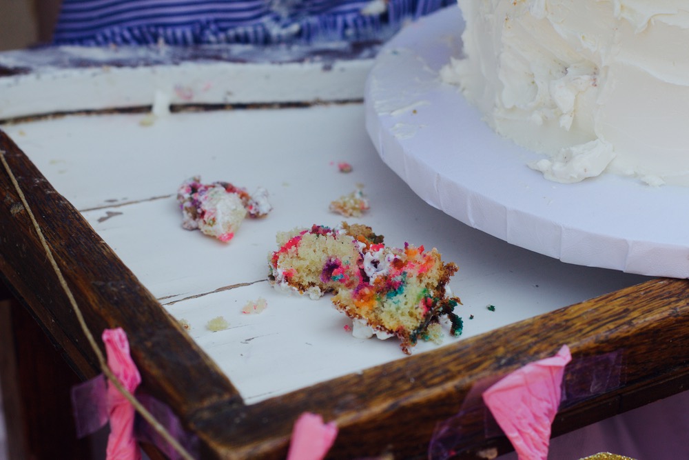 funfetti cake first birthday party
