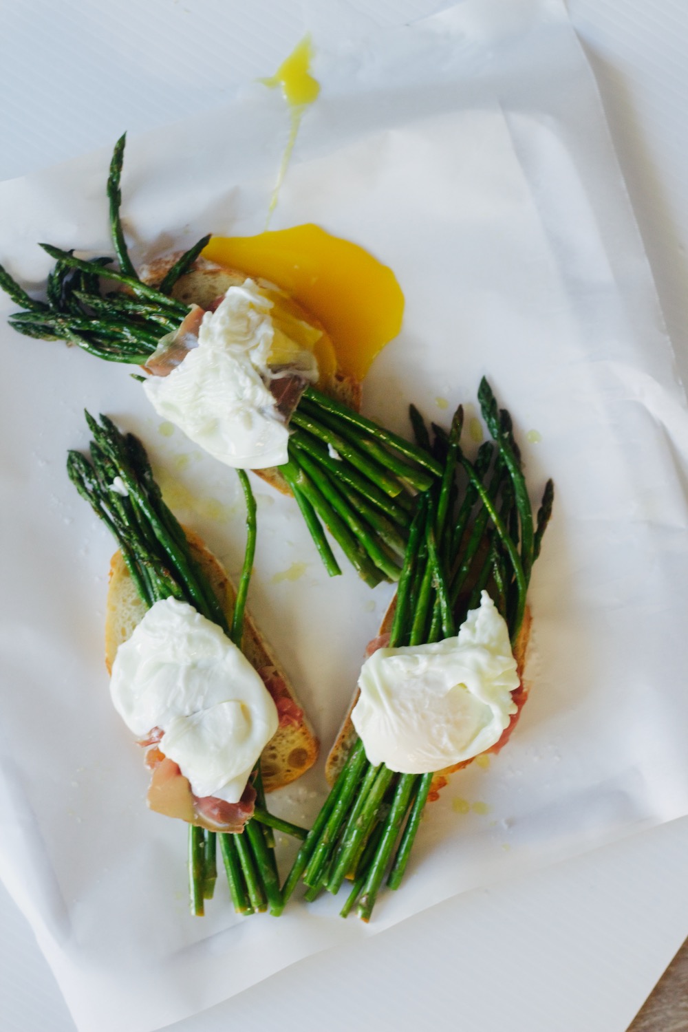 asparagus prosciutto poached egg