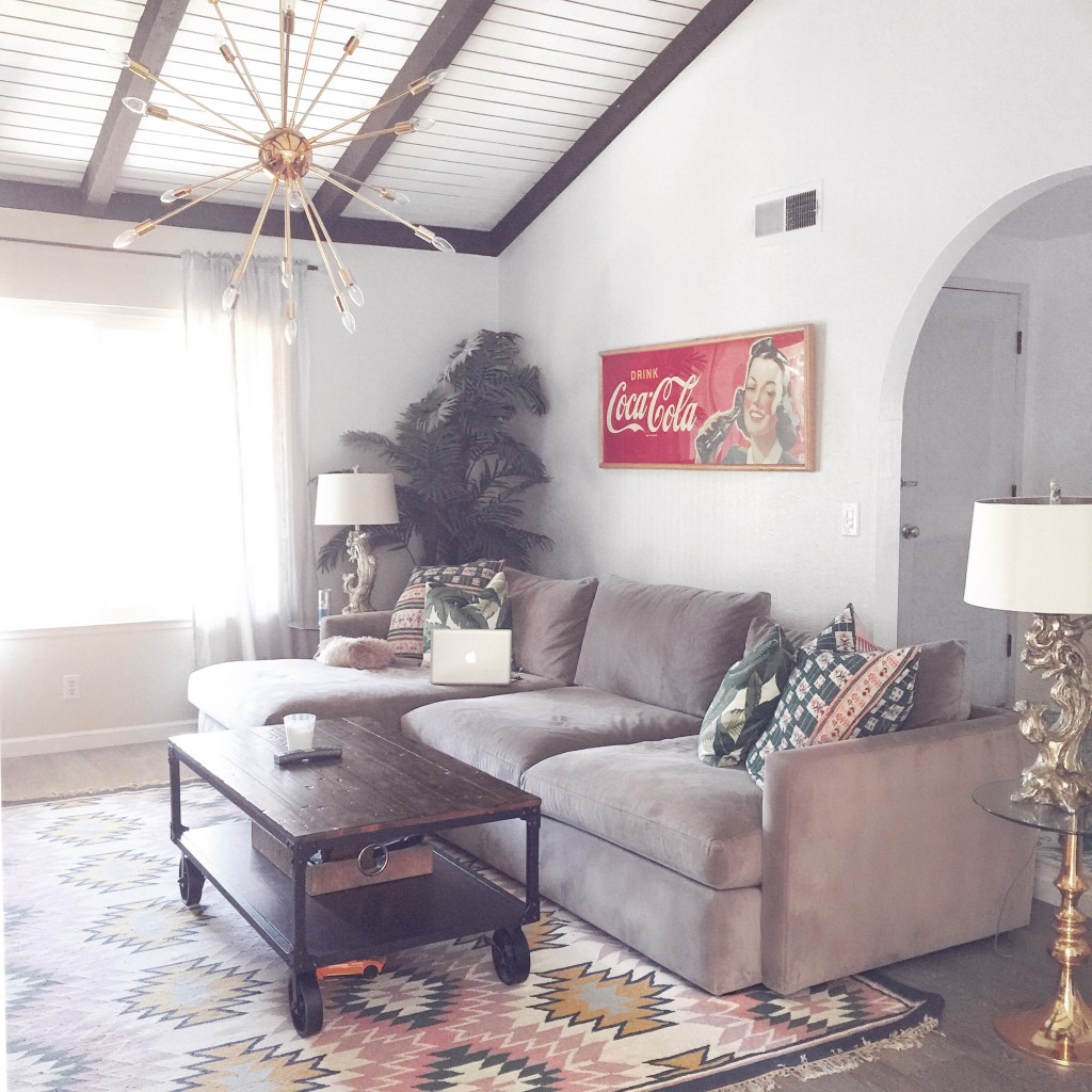 pink living room rug