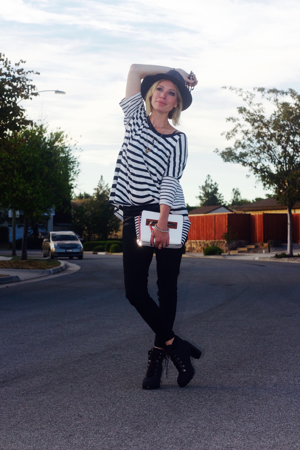 oversized striped t-shirt