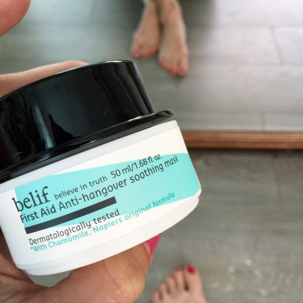 The Belief Anti-Hangover Cooling Mask for tired and puffy skin
