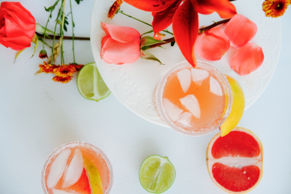 Paloma cocktail with grapefruit juice and tequila