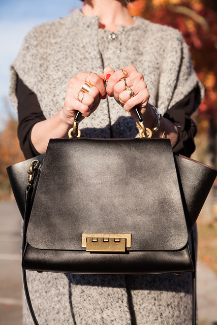 Zac by Zac posen top-handle Eartha bag in black leather