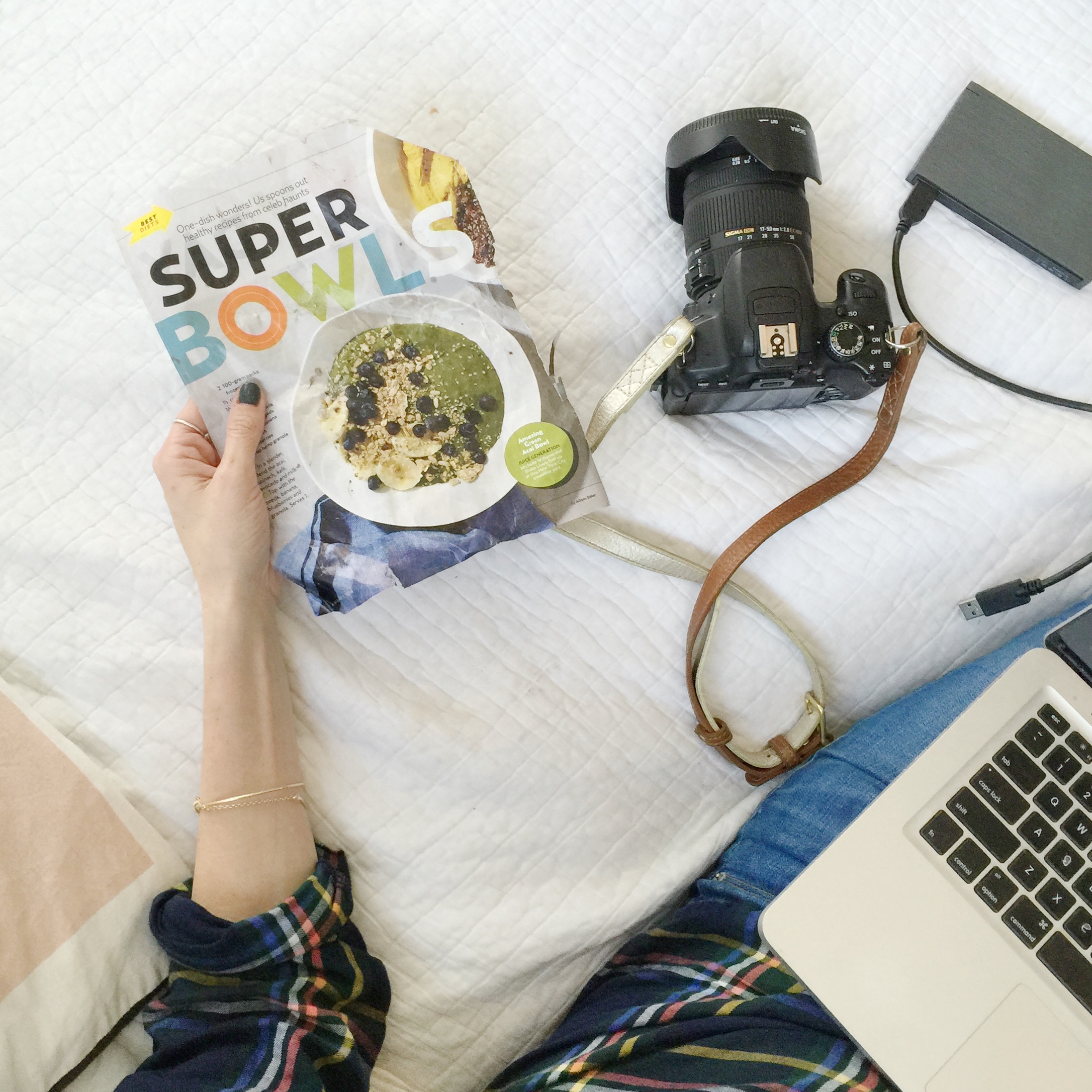 An US Weekly recipe for an acai bowl with avocado, spinach and kale