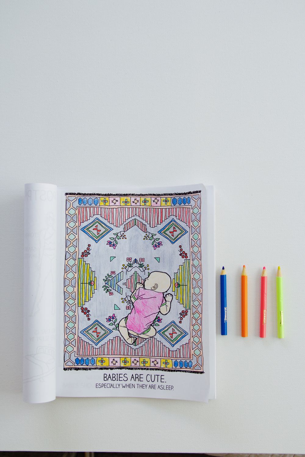 A funny coloring book for new parents