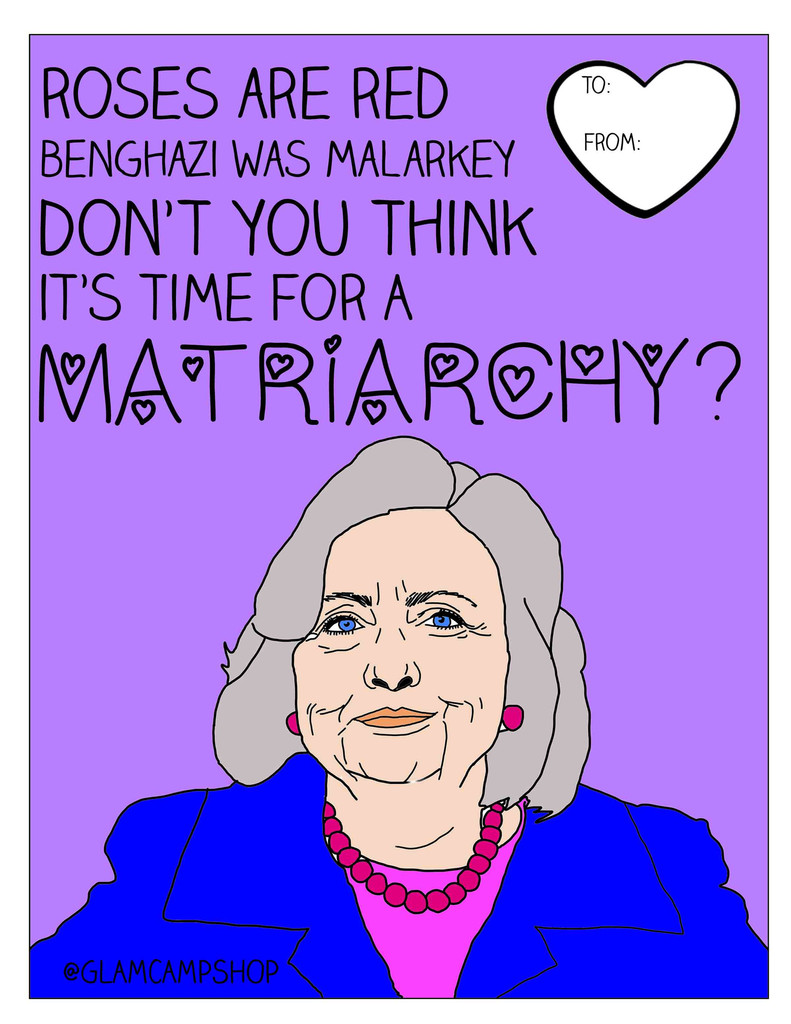 Democratic Presidential Candidate Valentine's Day cards