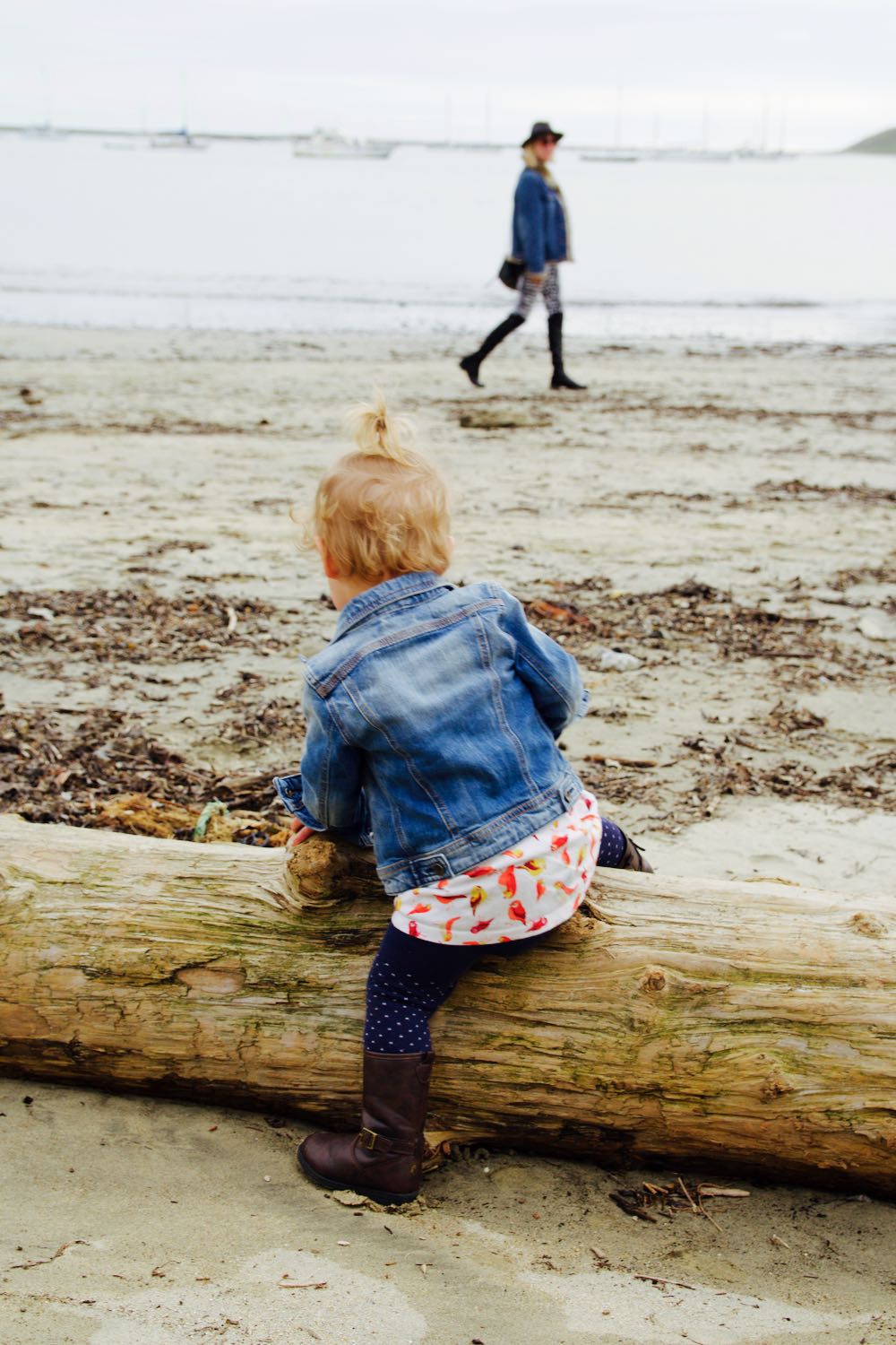 On the beach in Half Moon Bay