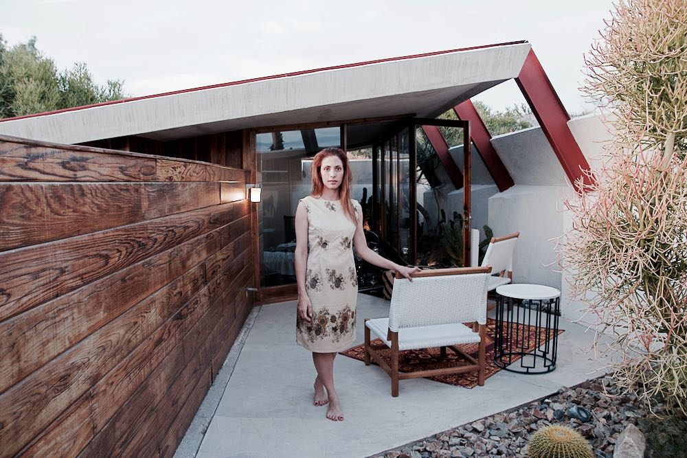 Brie Barbaccia at the Hotel Lautner in Desert Hot Springs