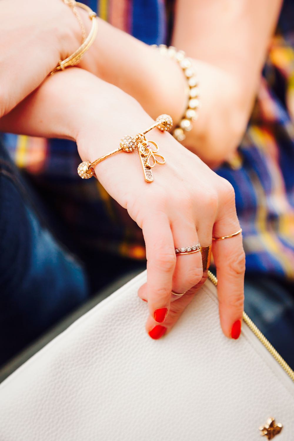 The Go Gratitude gold bracelet