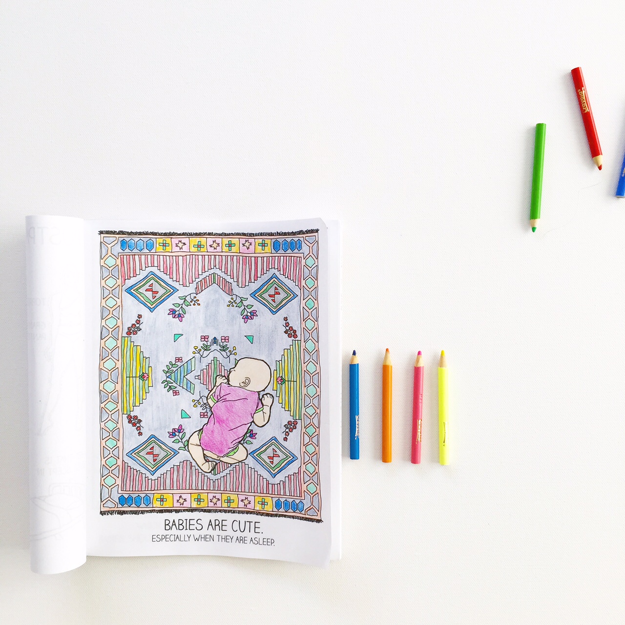 A funny coloring book for new parents