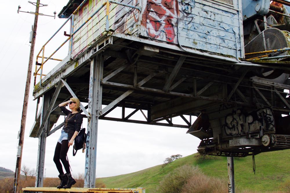 A dilapidated roadside train station